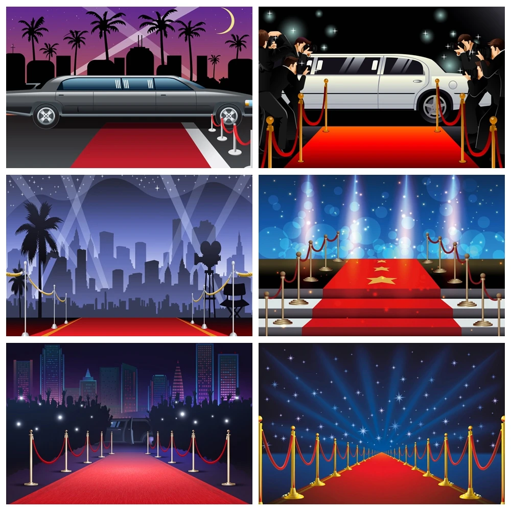 هوليوود ستار سجادة حمراء خلفية للتصوير الفوتوغرافي ، إضاءة المسرح ، حفلة موسيقية ، حفل زفاف ، ديكور حفلة عيد ميلاد ، استوديو تصوير ، خلفية