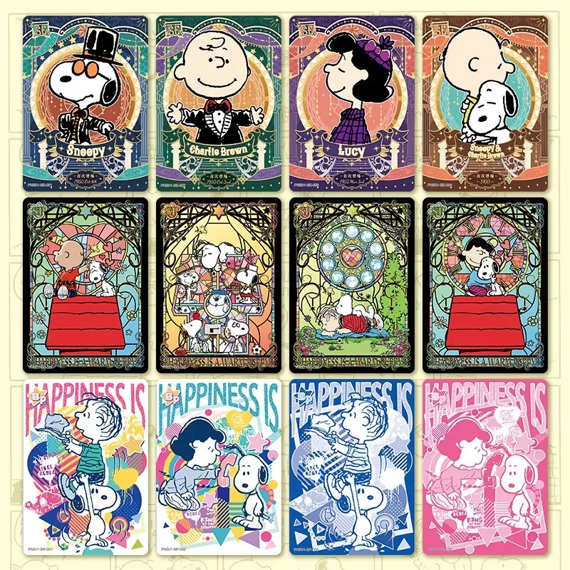 Authentic Kayou Snoopy Peanuts Series 1 Trading Card Booster Pack Lucy Anime Character Collectible Cards Full Set For Hobby Fans