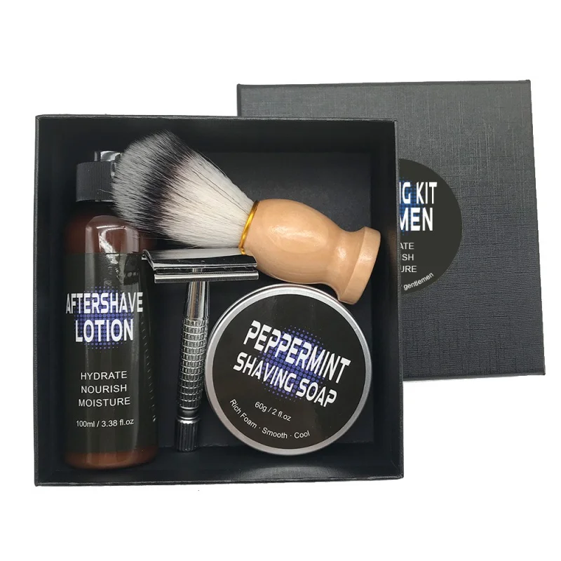 Men's Shaving Set Shaving Cream Shaving Brush Aftershave Lotion Facial Beard Care Suit