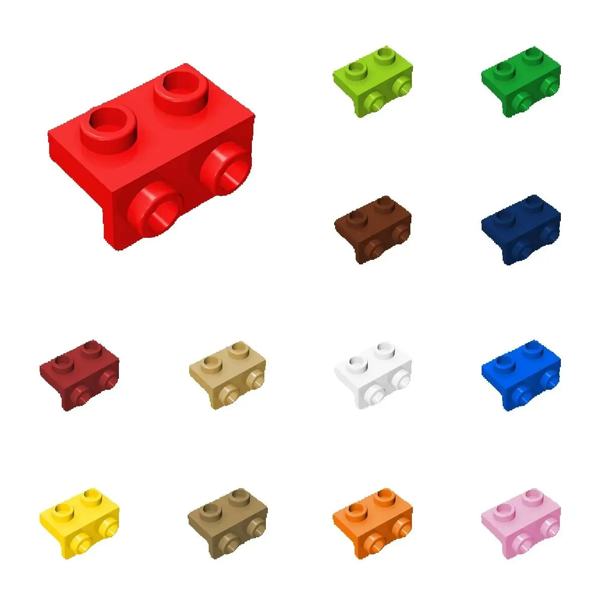 

50pcs 99781 Bracket 1 x 2 - 1 x 2 Bricks Collections Bulk Modular GBC Toys For Technical MOC Set Buildings Blocks Compatible