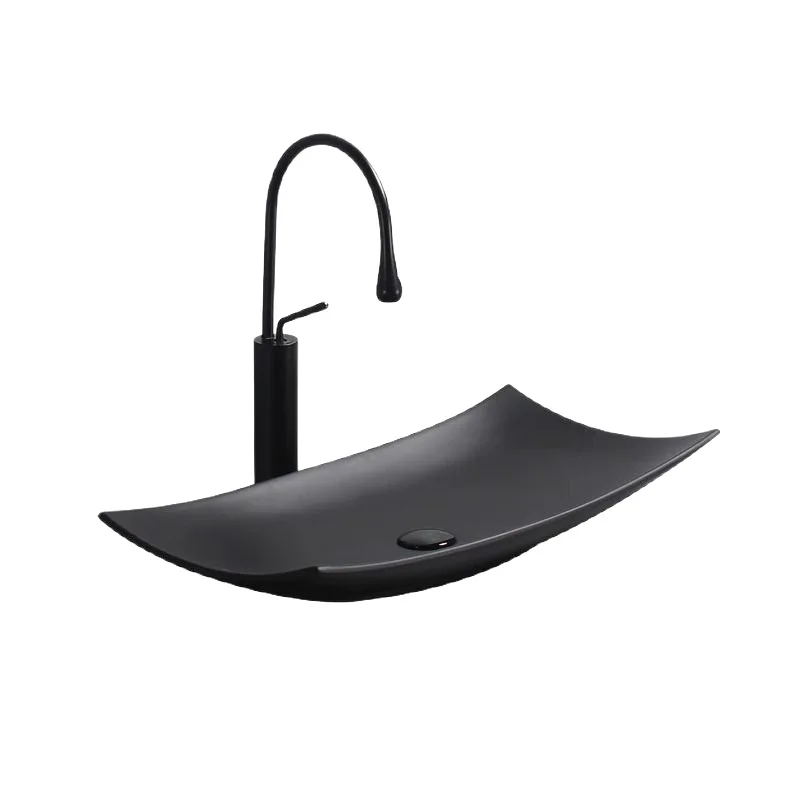 

Черный прямоугольный столешница, умывальник, керамический умывальник для ванной комнаты, художественный поддон, умывальник