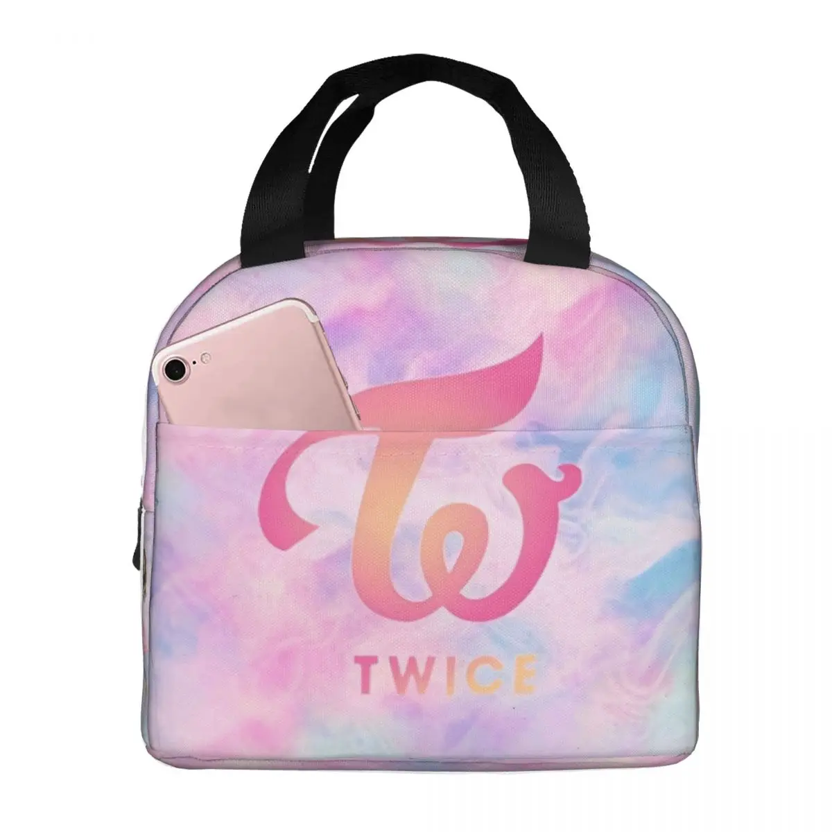 K-POP-TWICE Insulated Lunch Bags Thermal Bag Reusable Leakproof Tote Lunch Box Food Storage Bags School Outdoor