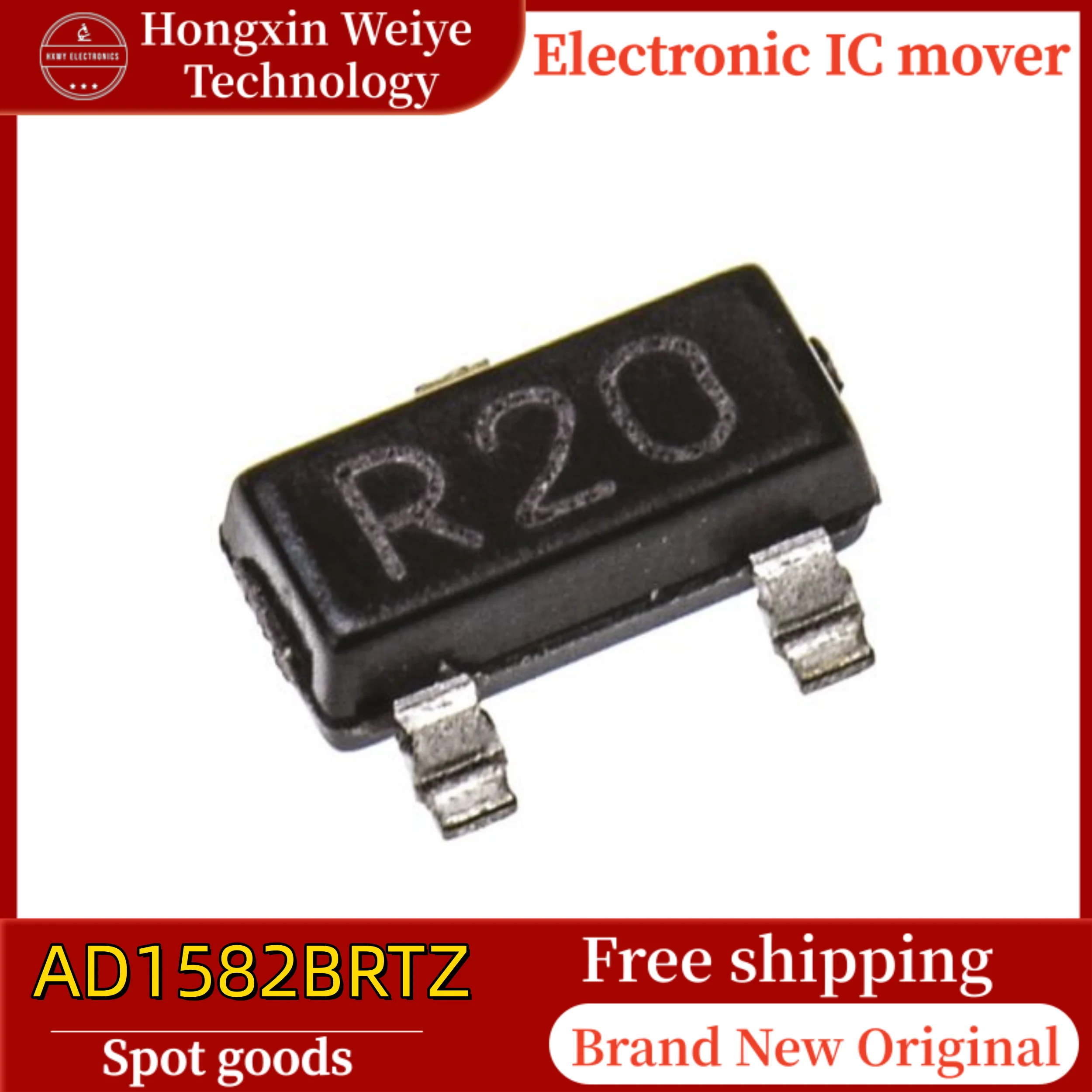 2/10 PCS AD1582BRTZ SOT-23 R20 2.7V~12V Voltage Reference IC Brand New In Stock Free Shipping
