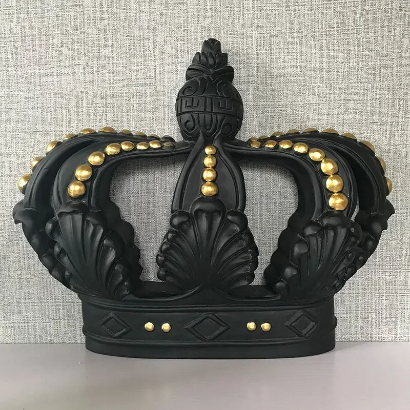 European Vintage Pendant Crown Wall Decor Background Wall Ornament Crown Ornament High Density Eco Friendly Resin Waterproof