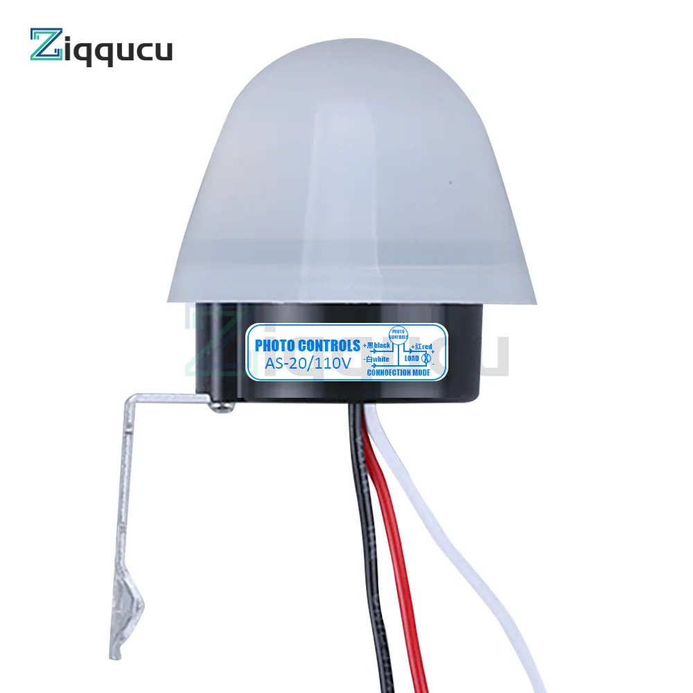 AS-20 DC 12V AC 110V 220V 10A Waterproof Sensitive Auto Photo Switch On/Off Photocell Street LED Light Switch Sensor Switch Tool