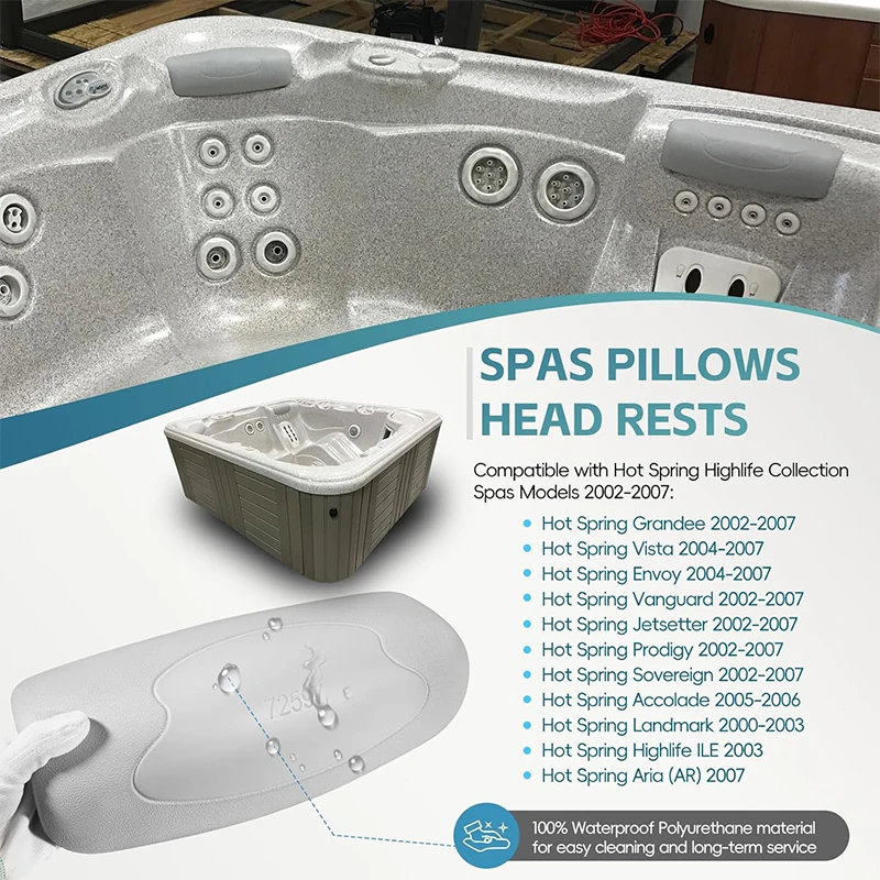 2 Pack 72597 Spas Replacement Pillow for Hot Spring Highlife Series Spas 2002-2007 Fits Aria Envoy Grandee & More