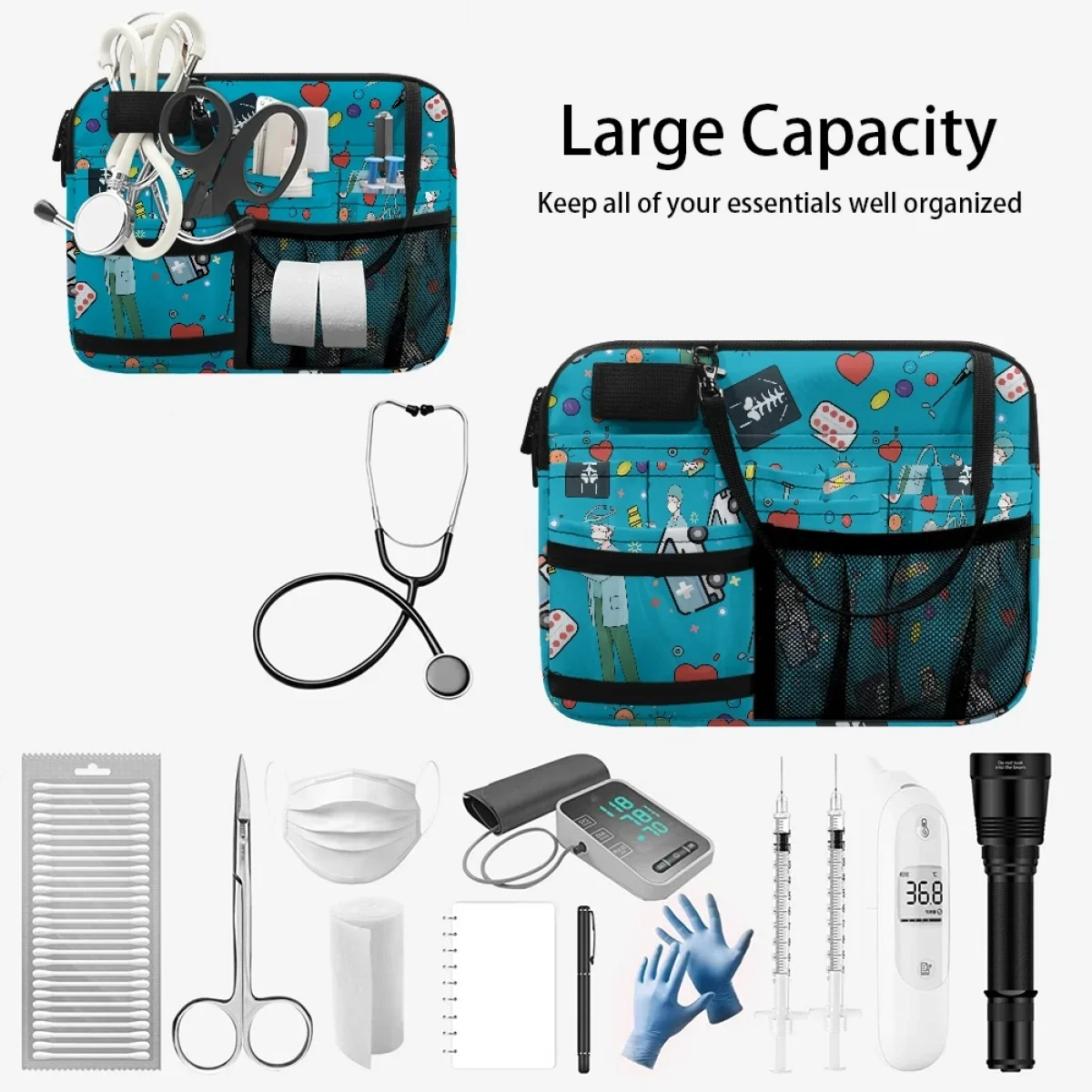 New Nurse Organizer Belt Bags marsupio medico Cartoon Design marsupio per stetoscopio medicina fasciatura custodia