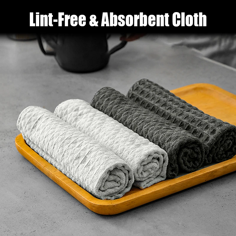 Paños de Microfibra OANKR para Baristas, Paquete de 1/4, 12x12 Pulgadas, Toallas de Limpieza Profesionales para Máquinas de Espresso, Accesorios para Cafeterías