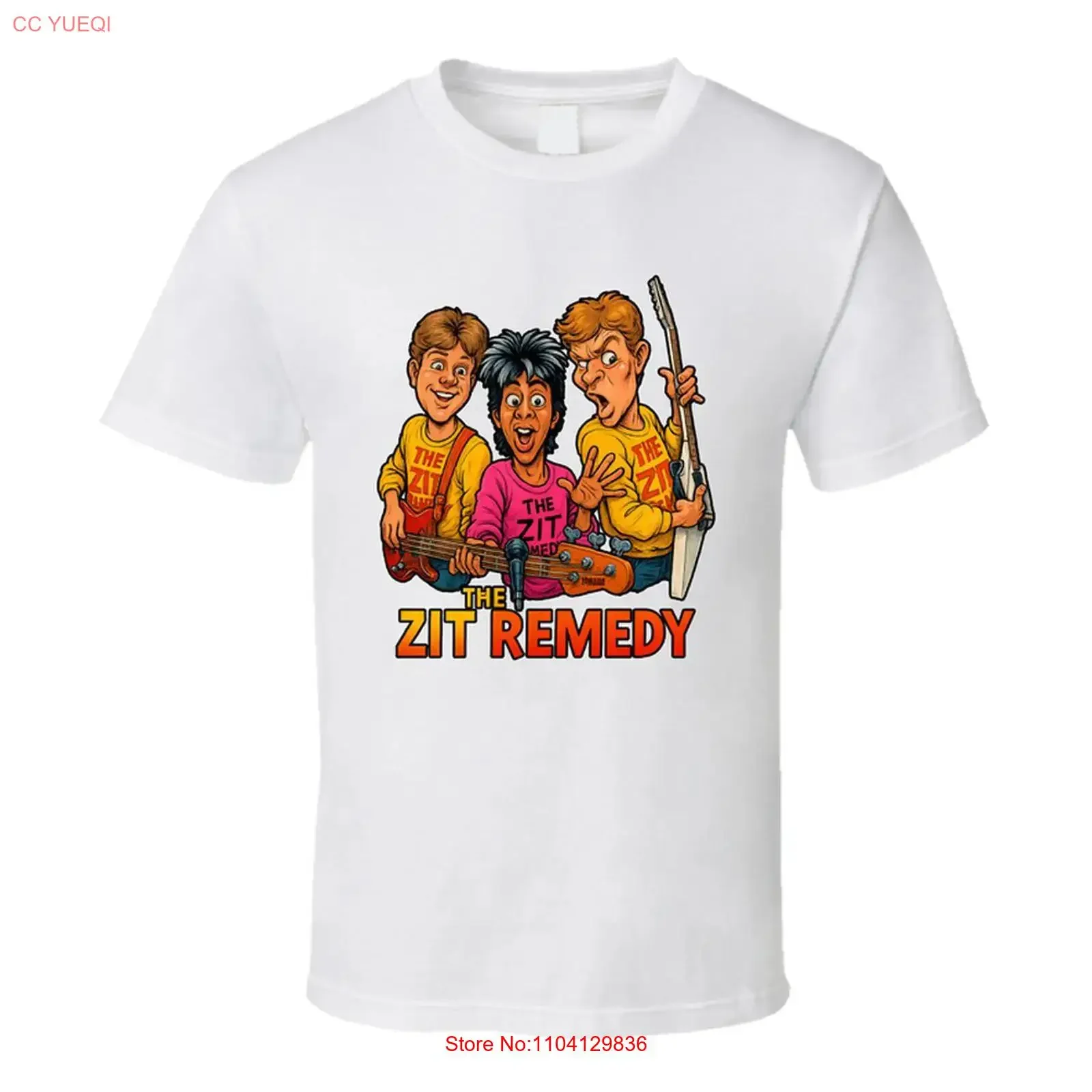 The Zit Remedy Degrassi Junior High Fictional Band Caricature Fan T Shirt vintage Washed Stylish Casual fashion Slightly