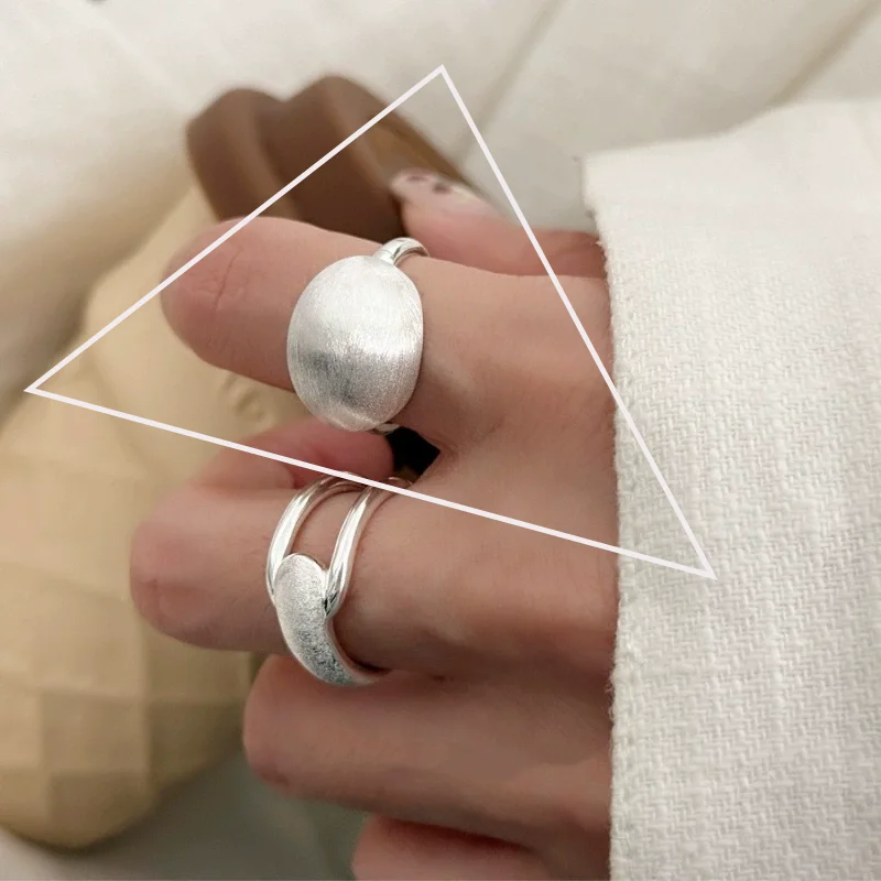 Women's 925 Sterling Silver Minimalist Adjustable Ring, Handmade