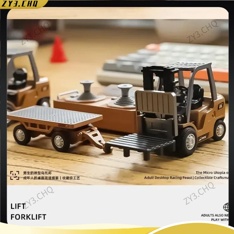 

Nanfeng Mini Alloy Forklift RC Car Toy 1:64 Scale Remote Control Electric Engineering Model for Boys Full Proportion Gift