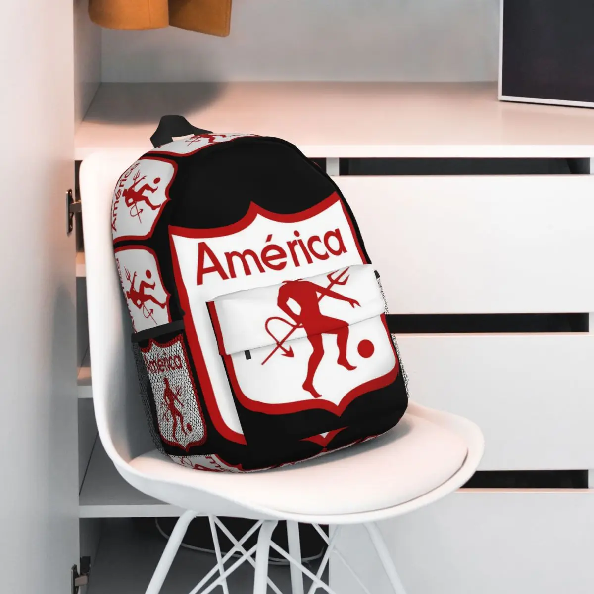 Mochila Americana De Los diabones Rojos, para estudiantes De secundaria y Universidad