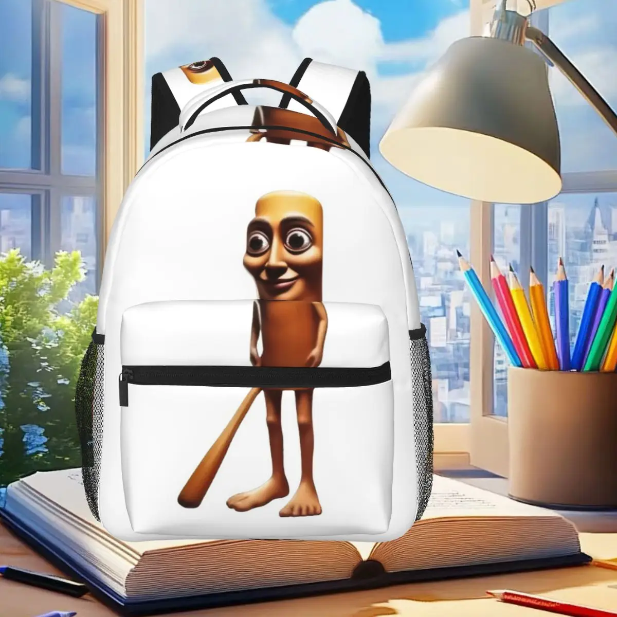 Tung Tung Tung Sahur Italian Brainrot Backpack Student Boys Girls BookBag Kids School Bag Computer Shoulder Bags for Men Women