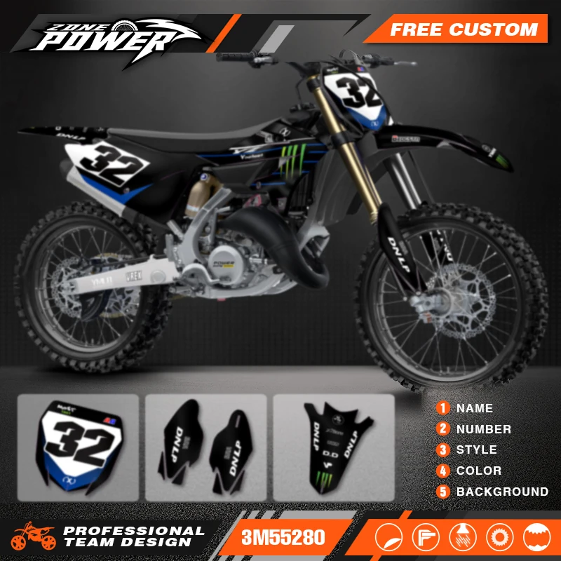 

Powerzone Motorcycle Graphics Decals Sticker Kits for Yamaha YZ125 YZ250 YZ 125 YZ 250 2022 2023 2024 06