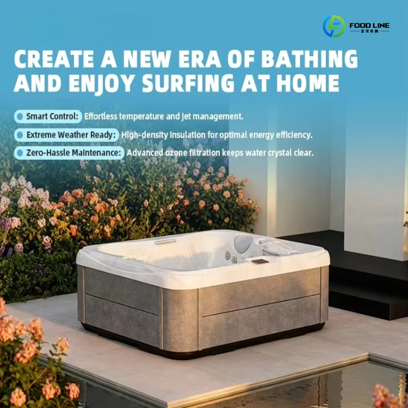 FL Acrylic 2-Person Portable Massage Spa, 130 Jets Inflatable Hot Tub, Heated Bubble Whirlpool for Backyard & Garden
