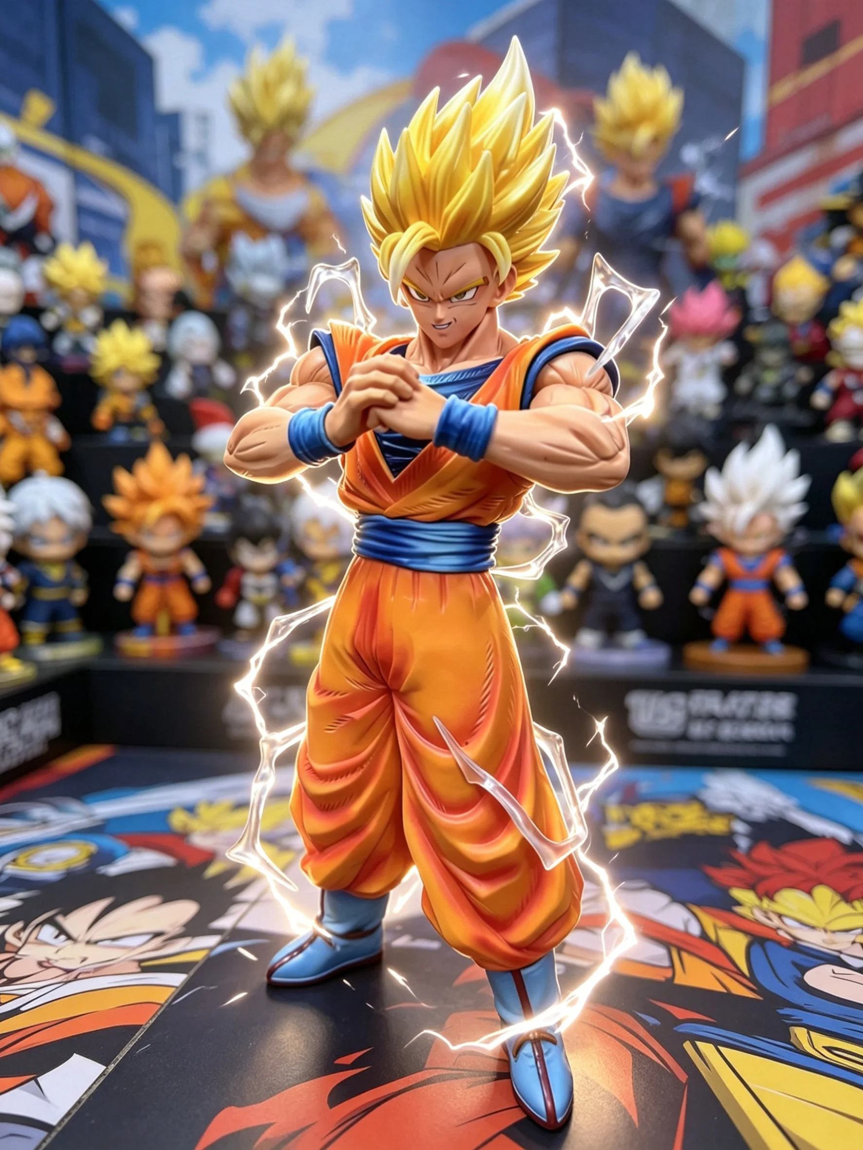 

Коллекционная фигурка Сон Гоку из Dragon Ball Super: Модель Супер Сайян для демонстрации, аниме-тематический подарок, коллекционная игрушка