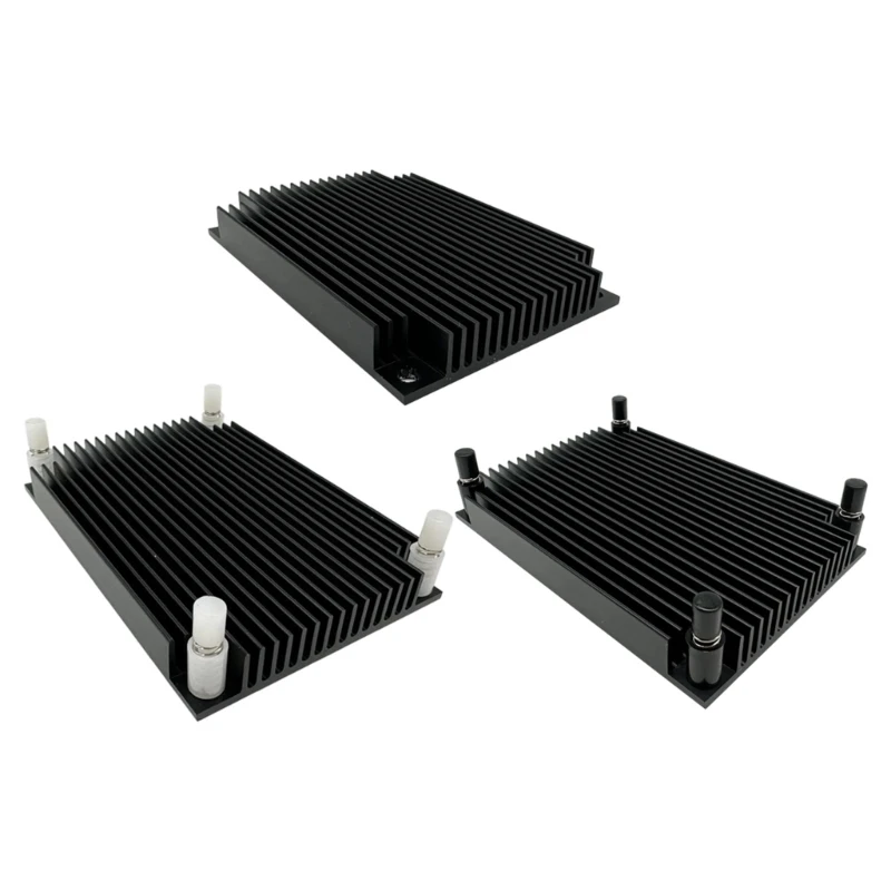 Q6PA Passive Cooling Heatsink for Development Boards and Card Work, 80 x 55 x 10 mm Aluminum Body with Mounting Holes
