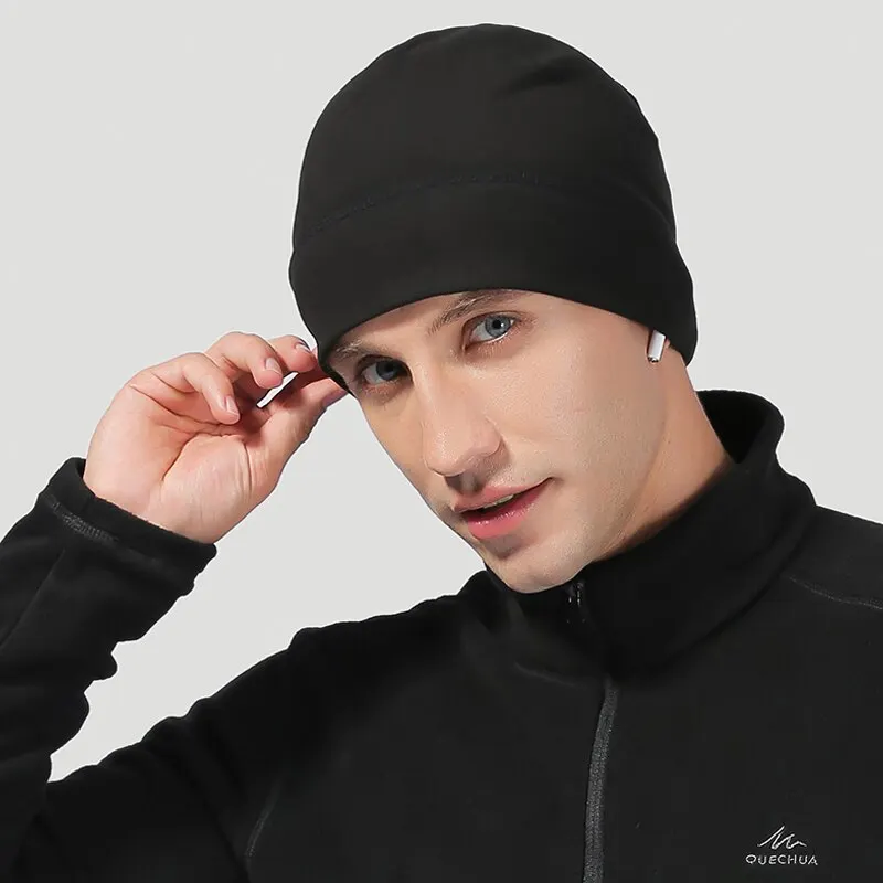 Boné Polar Fleece Windproof Soft Beanie para homens e mulheres, Ski Bike Hat, Chapéu de ciclismo, esportes ao ar livre, esqui, quente, inverno