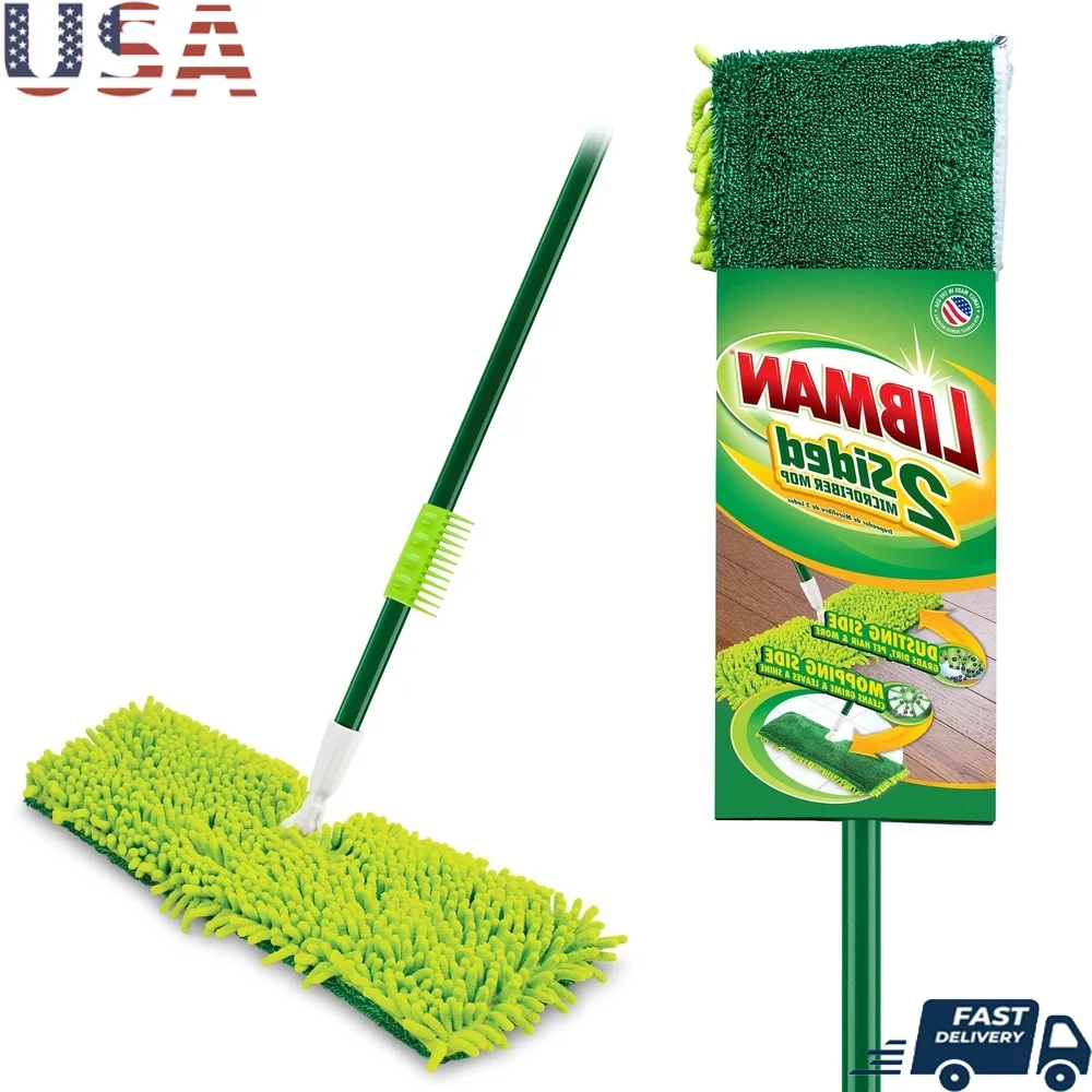 

Двусторонняя насадка для пылевой швабры из микрофибры, можно стирать в машине, многоразовая чистящая подушечка из твердой древесины, влажная и сухая полировка, чистка