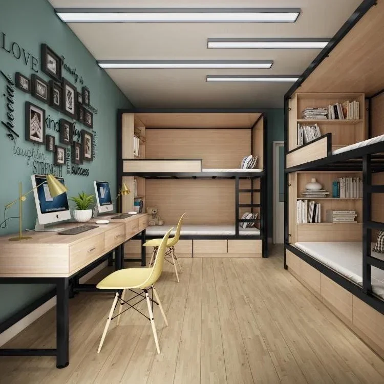 

#Metal thickened bed Apartment bed frame steel bunk beds are custom made for school use