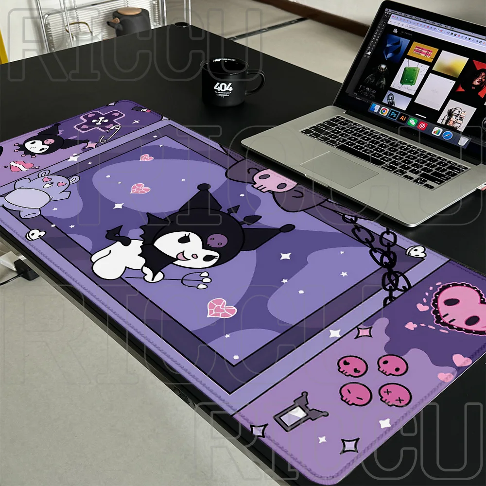 HD 40x90 cm Sanrio Mouse Pad Kawaii Anime Accessori tastiera Tappetino da scrivania XXL Carino Kuromi Mousepad Gamer Computer Tappetini da scrivania in gomma