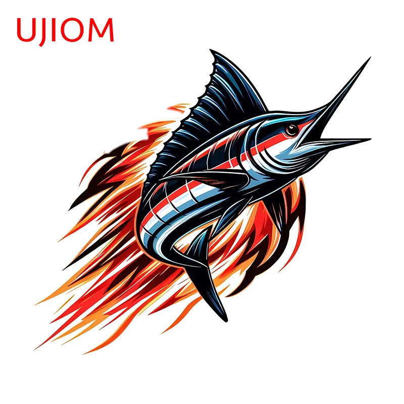 UJIOM Mars Swordfish Marlin Wall Sticker Unique Kitchen Accessories Free Item Decal For Windows Light Switch Decorations