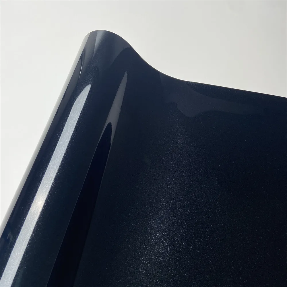 Shiny Sparkle Glossy Metallic Car Vinyl Wrap Stickers Black Waterproof Change Color Film for Vehicle Motorcycle Decorative
