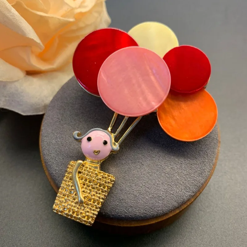 

Lovely Cartoon Alloy Brooch | Fresh Sweet Meets Retro Cool! Adorable Collar Clip Accessory for Trendy Outfits M265