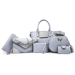 Set da 6 pezzi borsa da donna di marca di lusso borse in pelle Pu borse a tracolla a tracolla moda per donna 2023 nuova borsa a tracolla Sac