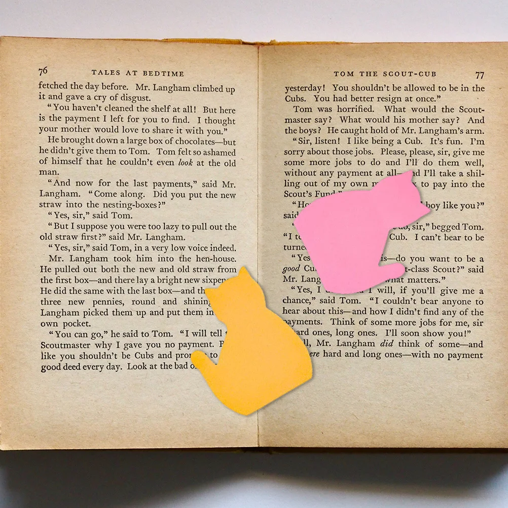 

12Pcs Cat Shaped Memo Stickers Colorful Portable Adhesive Notes Compact Note Paper for Office Diary Reminder Planner