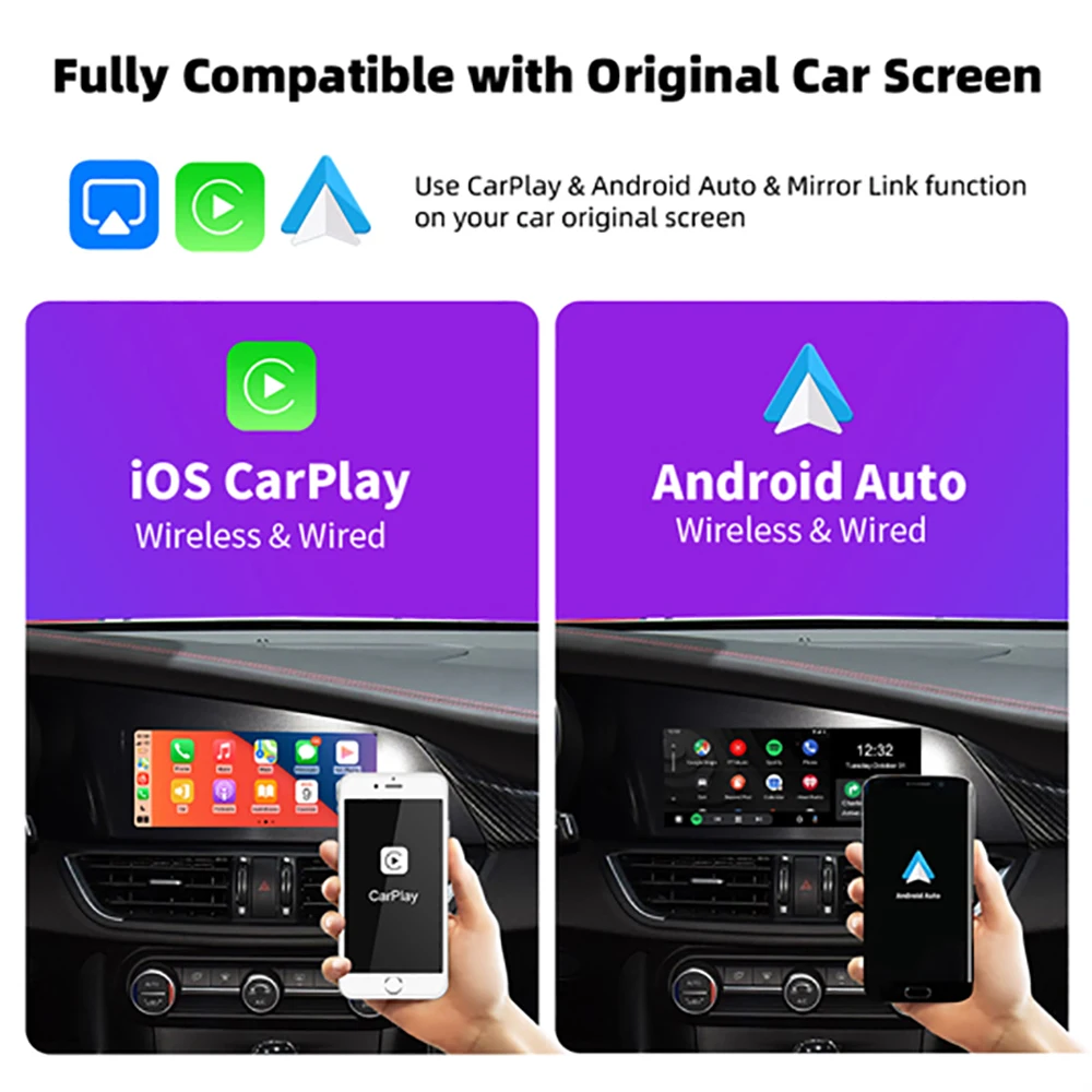 EKIY Wireless Apple Carplay Module For Alfa Romeo Giulia 2016 - 2019 Wireless Android Auto Box Support Mirror Link AirPlay