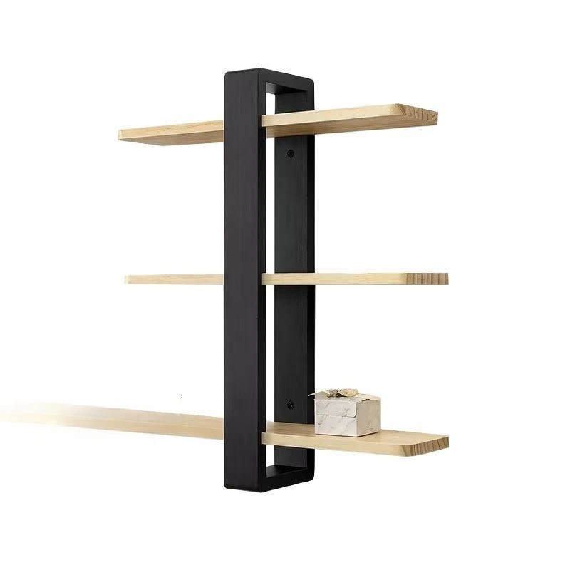 Shelf Living room floating baffle three-layer wall-mounted storage rack Home bathroom storage shelf