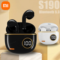 XIAOMI New S190 Bluetooth5.3 Earphone LED Digital Display Wireless Headphone Stereo Sound In Ear Gaming Headset For Android iOS