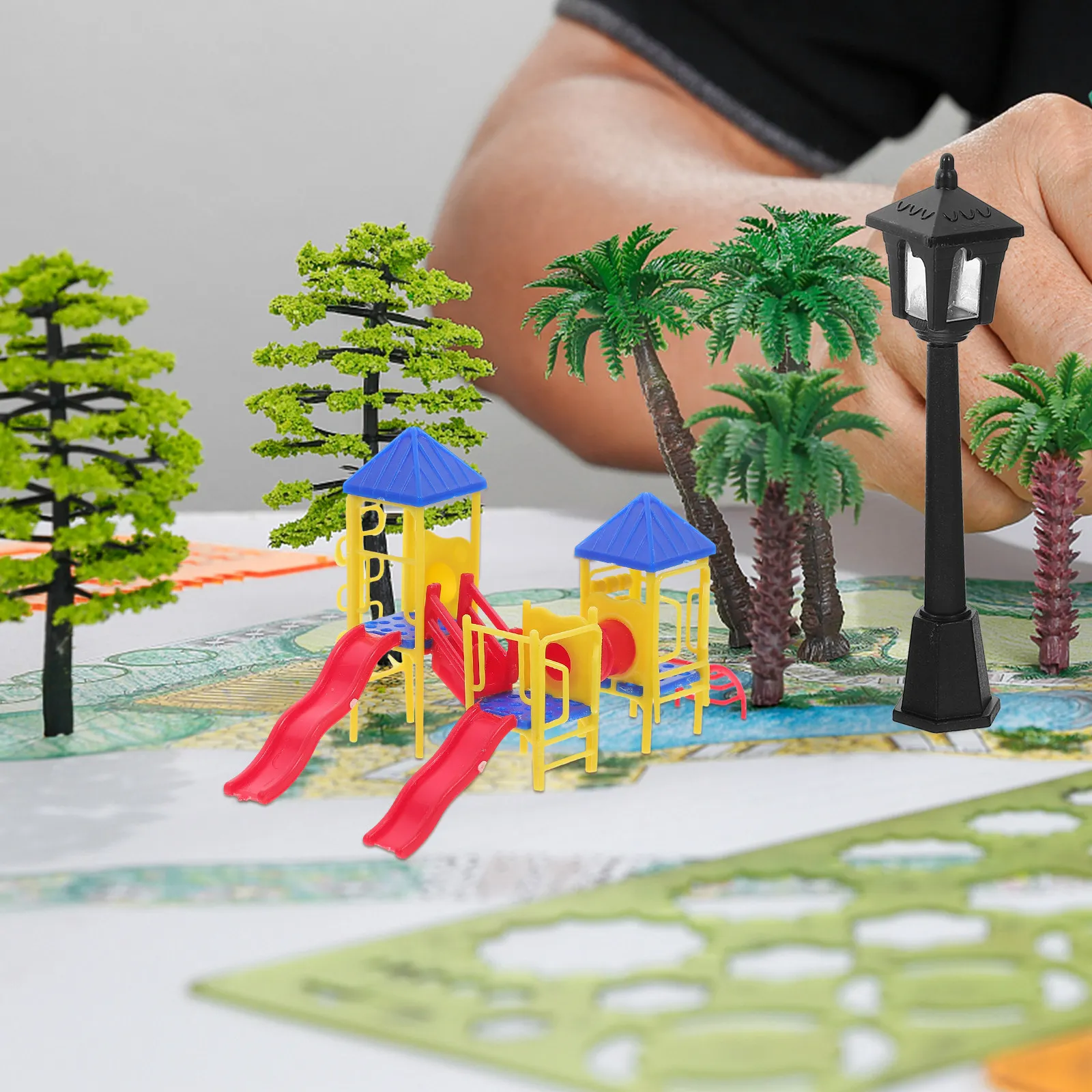 

1Set Tiny Playground Slide Realistic Design Miniature Decor for Home Office Desk Sand Table Setup Decoration Supplies