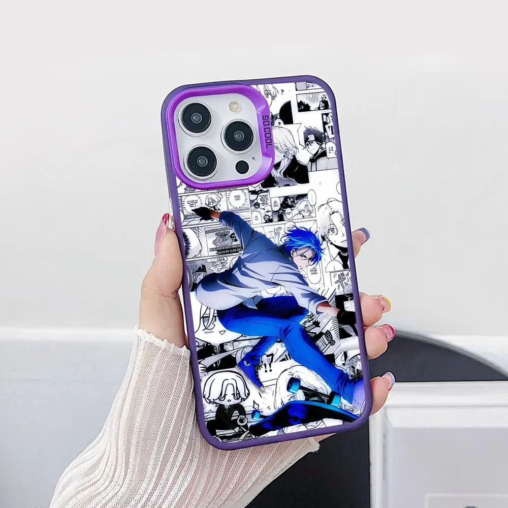 

SK8 Infinity Langa Phone Case for iPhone 17 16 15 14 13 12 11 X XR XS Air Pro Max Plus Purple Colorful Silver Cover