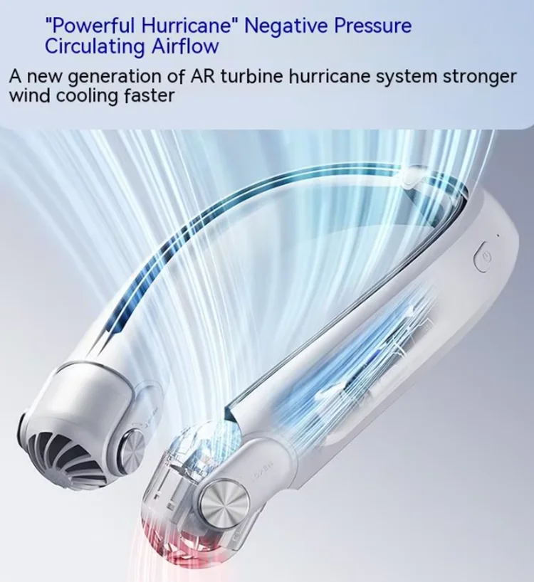 IFINE 2024, лучшая цена, портативный шейный вентилятор, перезаряжаемый безлопастной турбо-охлаждающий подвесной вентилятор, электрический источник, пластик, Новое поступление