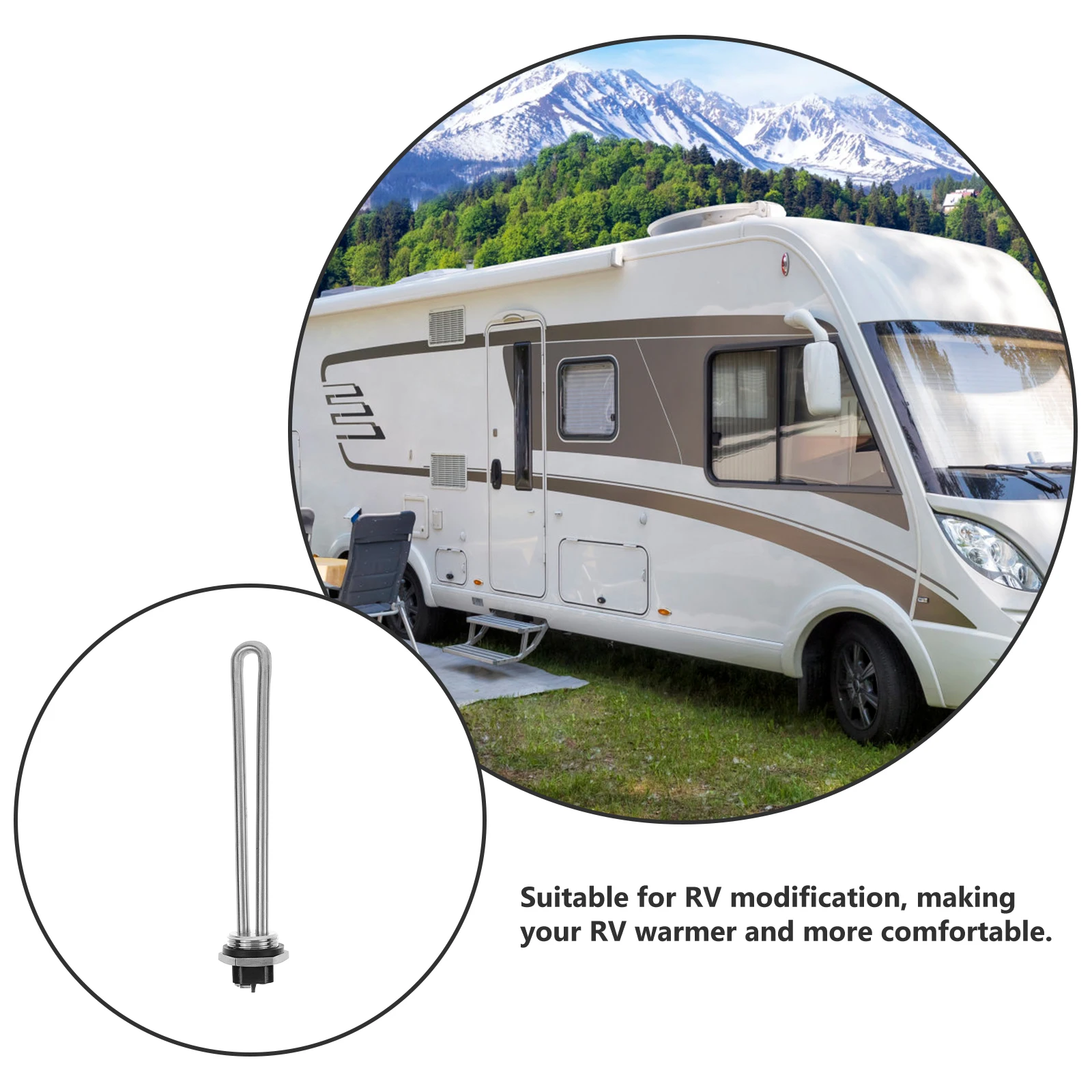 

RV Water Heater Element Rod 120V Electric Heating Pipe Parts Trailer Camper Vest Accessories Stainless Steel Durable Hot
