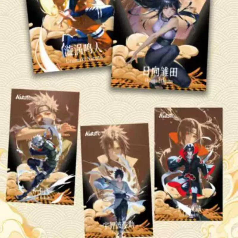 Groothandel Naruto Collectie Kaarten Booster Box Ouman Wave 3-kleuren papier Waifu Sexy Kinderspeelgoed Speelkaarten Verjaardagscadeaus