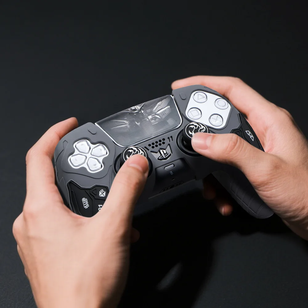 Matte Silicone Soft Protector for Sony DualSense Edge Game Controller Case Tactical Skin with Thumb Stick Grip Cap Cover for PS5 - view 2