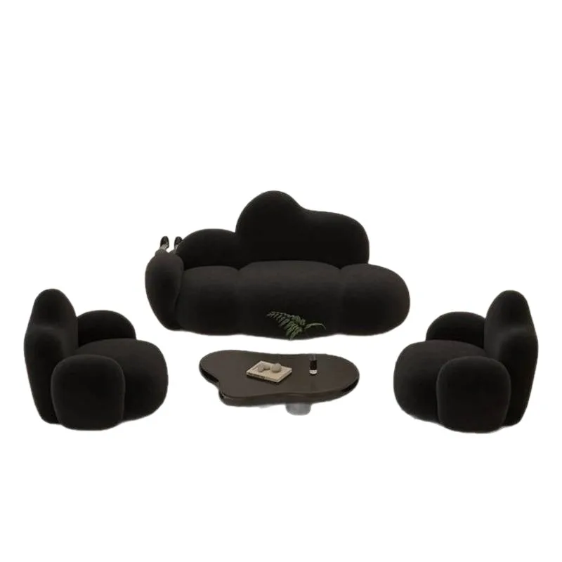 Cream cloud sofa small sofa, small apartment nail salon sofa, lounge area clothing store sofa