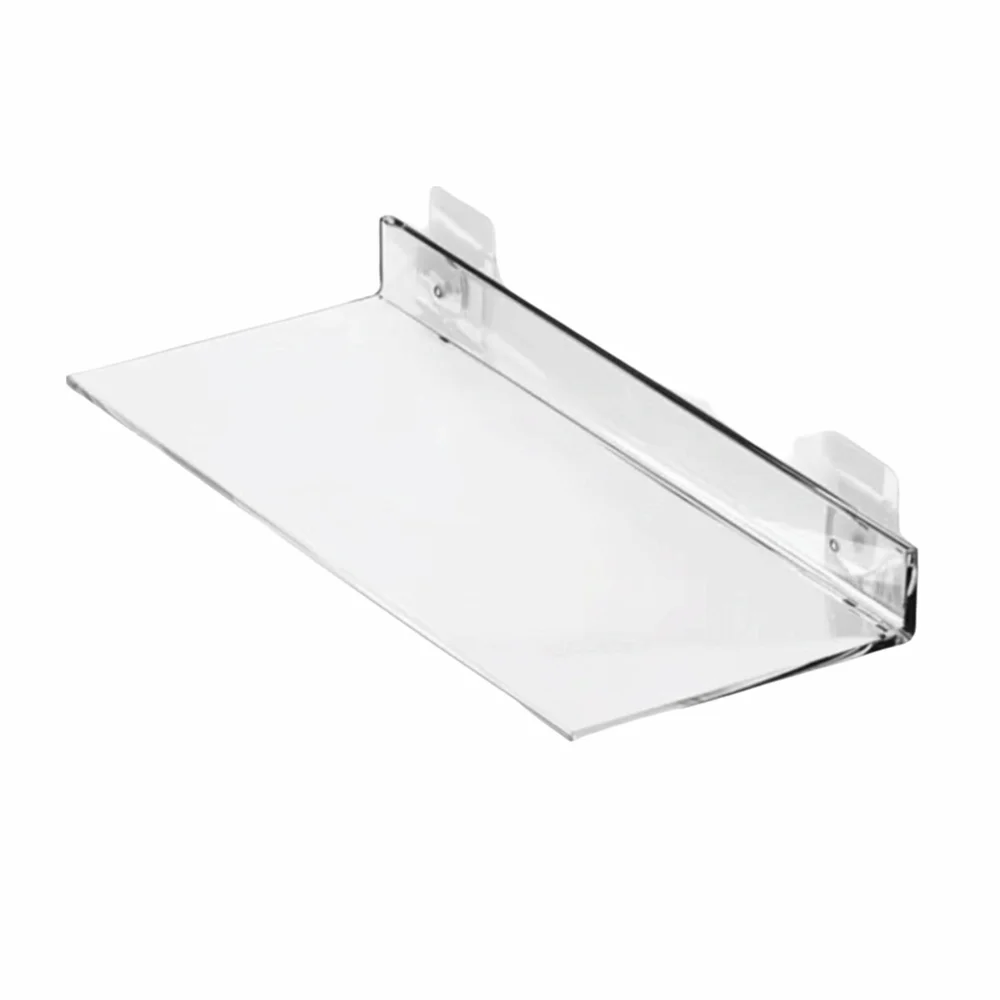 Modern Style No Punching Acrylic Clear Rack with Stickers Space Saver Wall Mounted Shelf U Shape Storage Shelf Kitchen