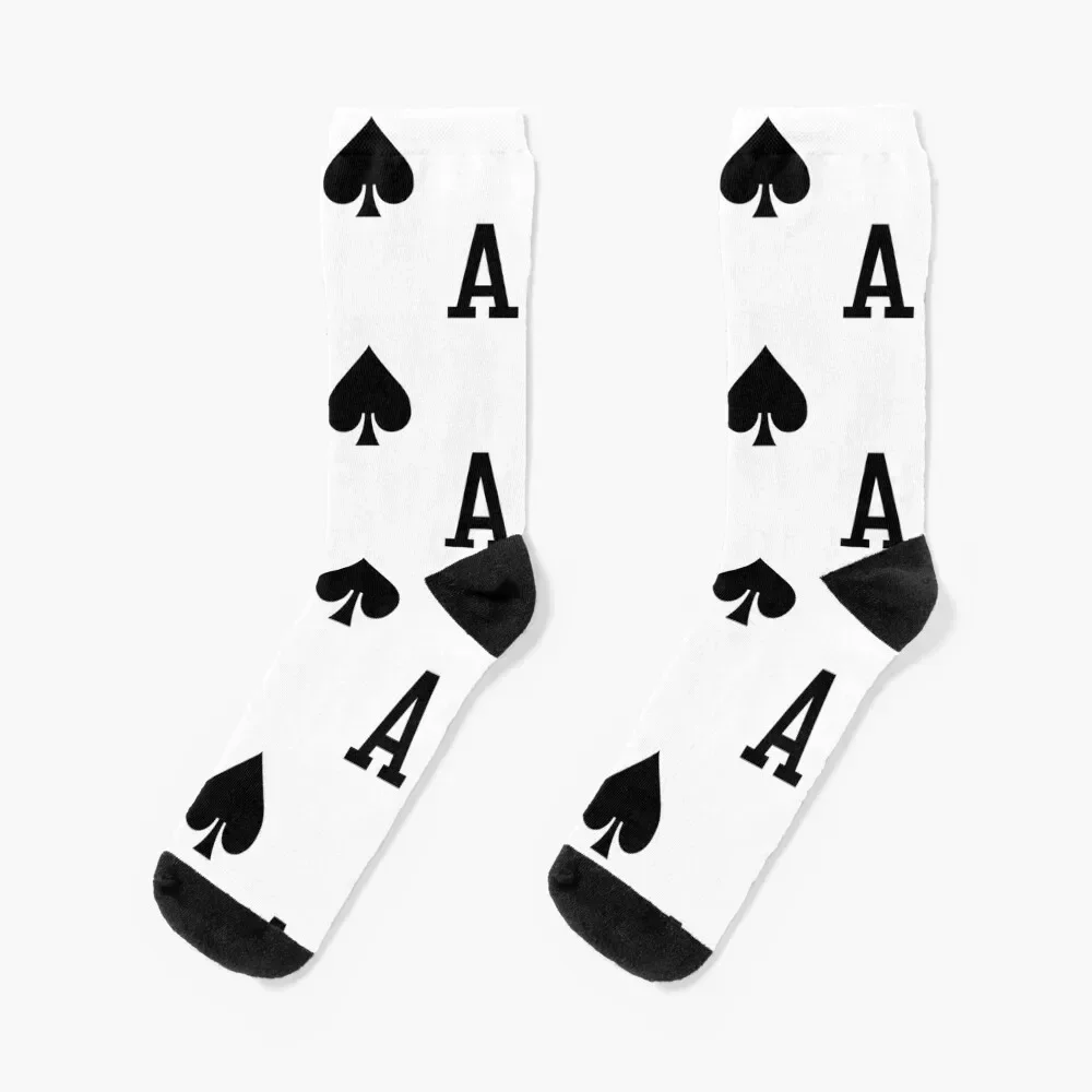 

Ace Of Spades Playing Card - Magician & Poker Player Socks golf kawaii cartoon anti-slip Ladies Socks Men's