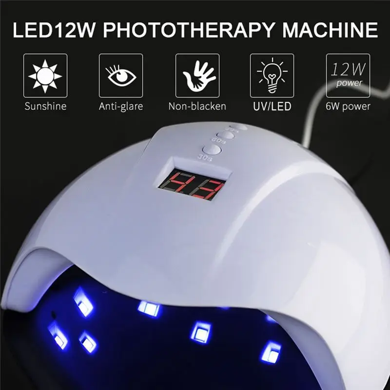 ABXF-Powerful For All Gel UV LED Lamp USB Ultraviolet Curing Lamps For Home Salon Drying Professional Equipment White