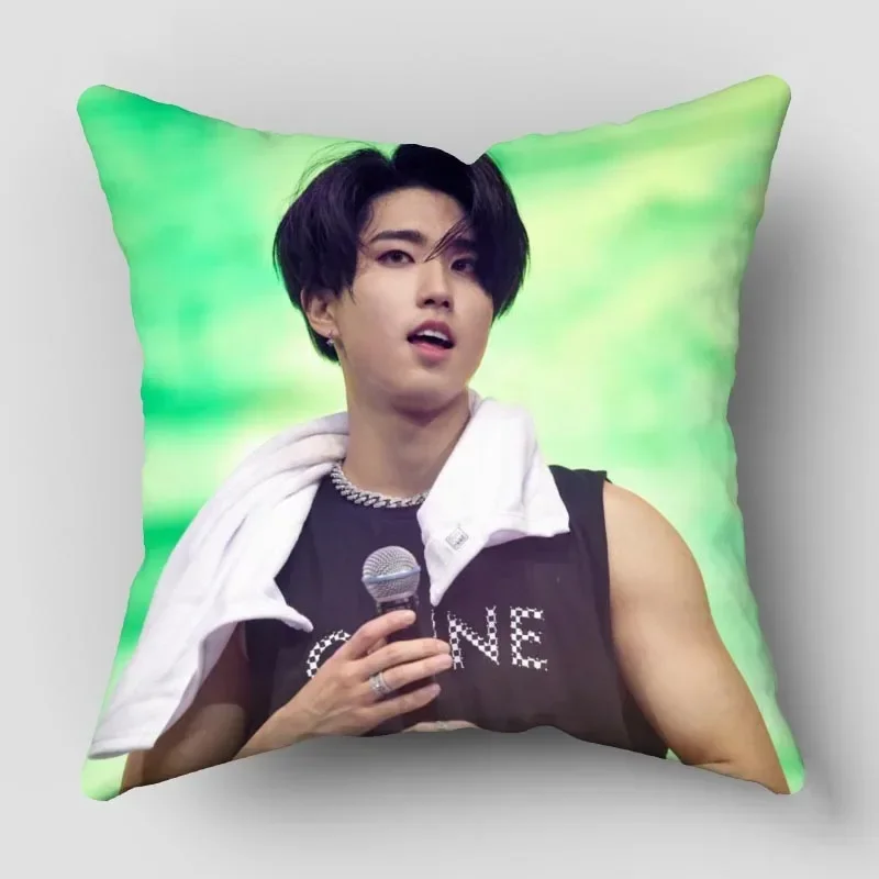 New Han Jisung Boy Pillow Case 45x45cm For Home Decorative Pillows Cover Invisible Zippered Throw PillowCases 0414