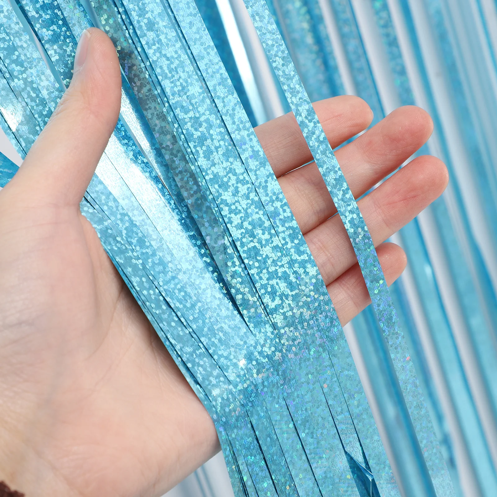 

3Pcs Fringe Backdrop Tinsel Door Curtain for Wedding Birthday Party Photo Background Streamer Curtains Decoration