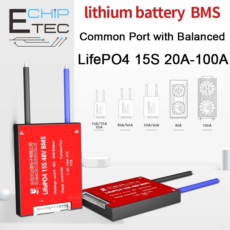 

Бесплатная доставка, защитная плата аккумулятора LifePo4 15S 48 В 20A-100A, общий порт со сбалансированным