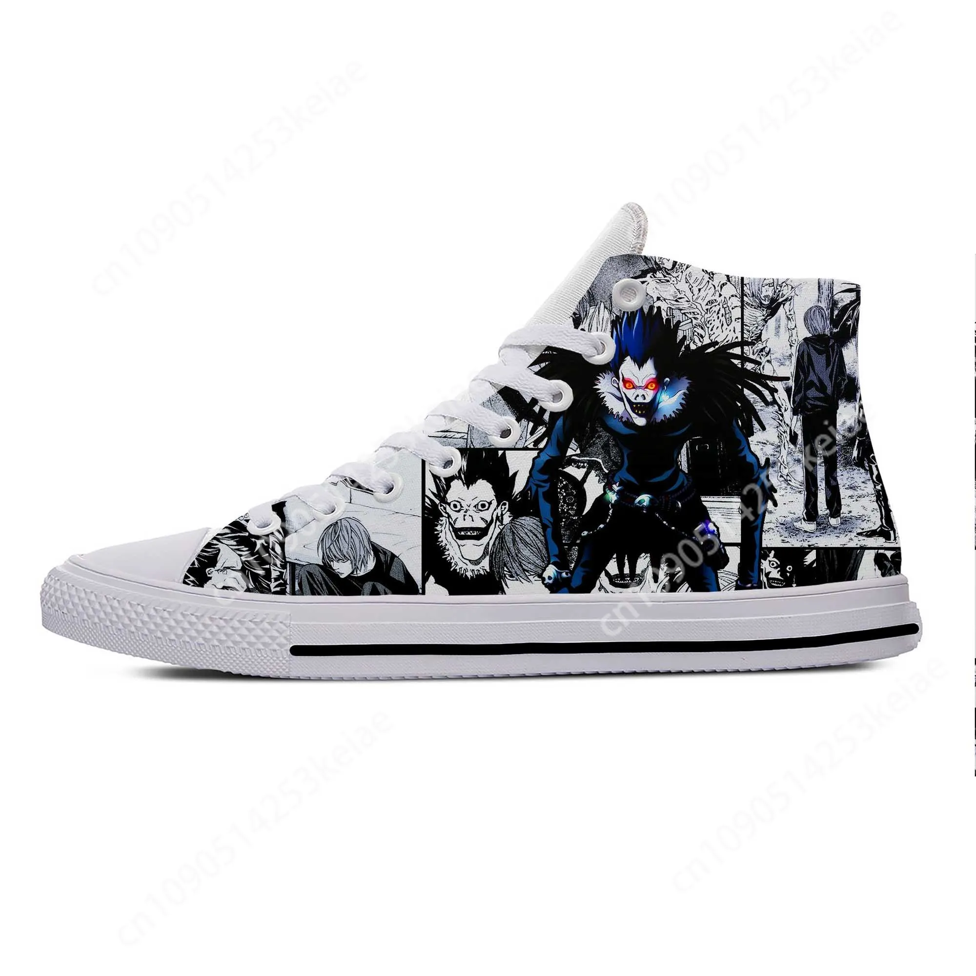 Anime Manga Cartoon Comic Demon Death Note Ryuk Casual Cloth Shoes High Top Lightweight Breathable 3D Print Men Women Sneakers