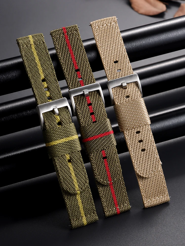 Bracelet de montre en Nylon pour Tudor pour Omega, en toile tissée, pour hommes, sport militaire, à dégagement rapide, 20mm 22mm