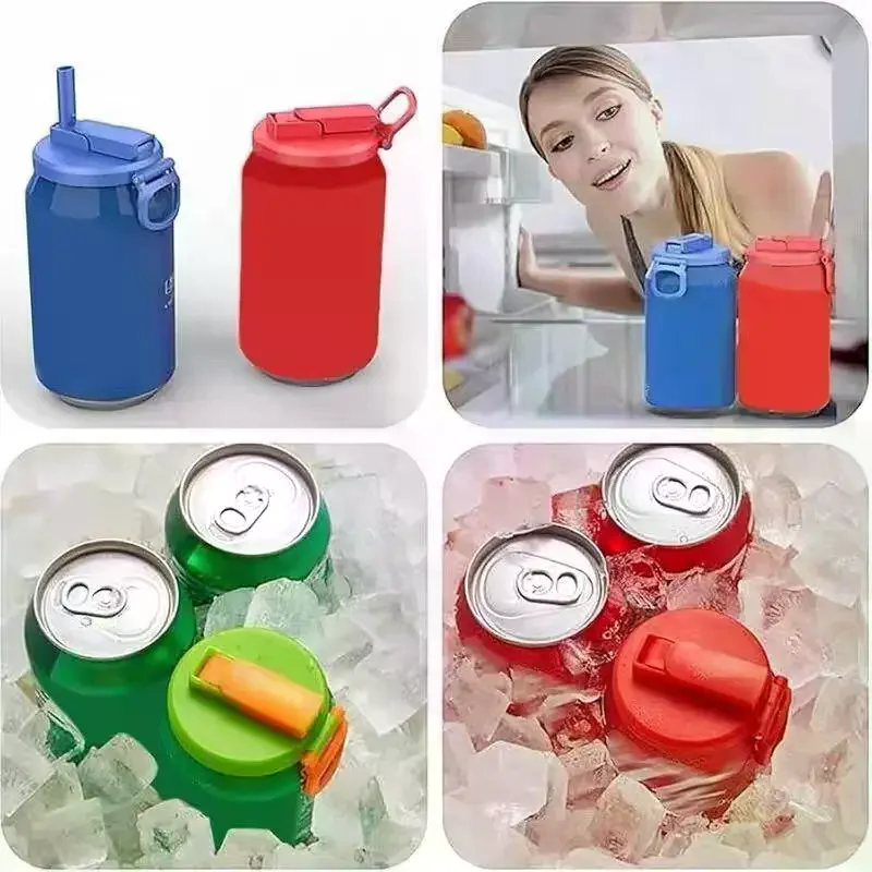Soft Drink Can Lid. Soda Drink Can Lid Can Be Used For Beverages, Juices, And Soft Drinks, And Comes With A Straw Reusable