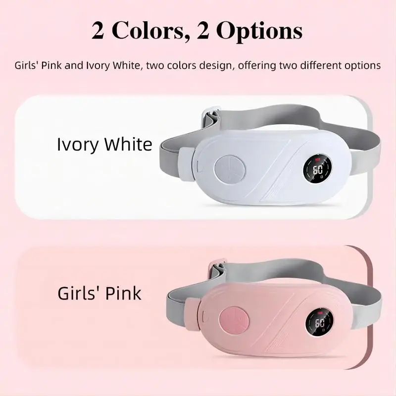 Portable Menstrual Heating Pad Abdominal Massager Cordless Warm Palace Waist Belt Device for Women Period Cramps Pain Relief